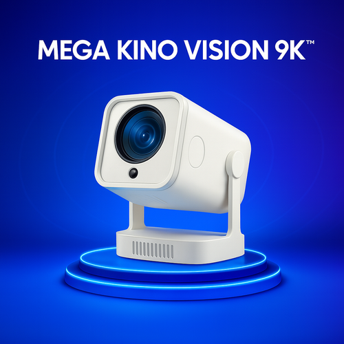 MEGA KINO VISION 9K™ – Projektor 200” Ultra HD | Auto-Fokus | Wi-Fi & Bluetooth | Kino w Domu